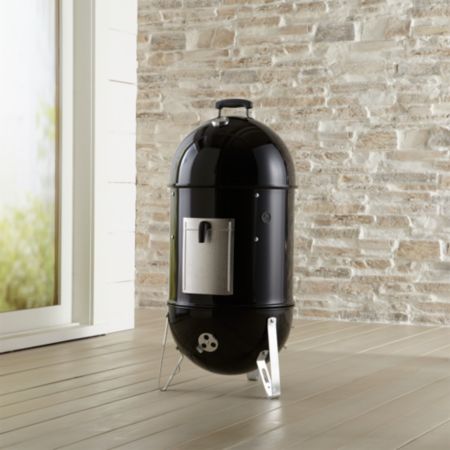 Weber Smokey Mountain 18 Black Cooker Smoker Crate And Barrel