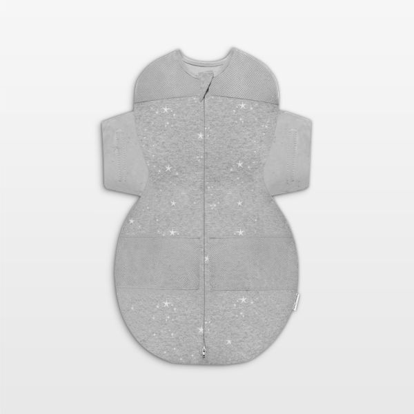 Happiest Baby SNOO Small Grey with Stars Organic Cotton Baby Sleep Sack