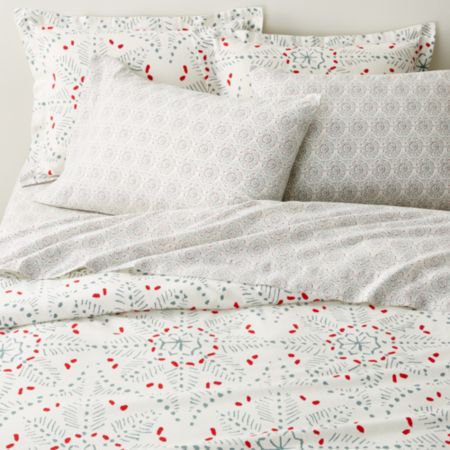 Organic Cotton Flannel Full Queen Snowflake Duvet Cover Reviews