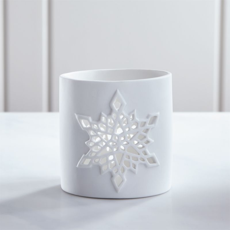 Snowflake Votive Candle Holder + Reviews Crate and Barrel