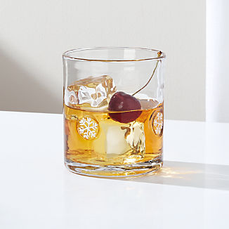 Snowflakes Double Old-Fashioned Glass