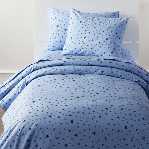 Kids' Bedding: Blue Stars Duvet Cover | Crate and Barrel