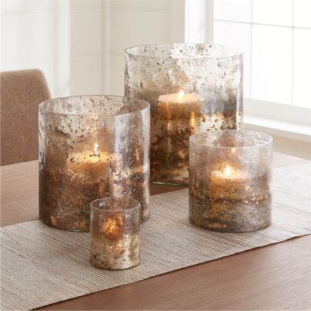 Sona Glass Hurricane Candle Holders Crate And Barrel