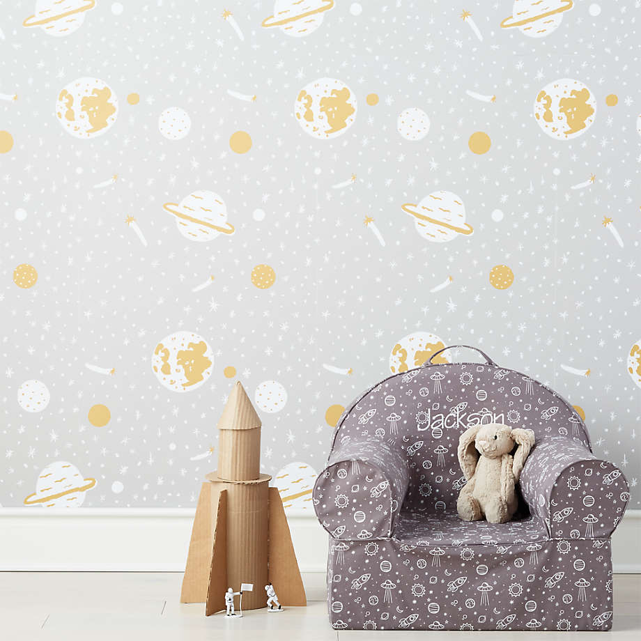 Chasing Paper Grey Space Odyssey Removable Wallpaper | Crate and Barrel