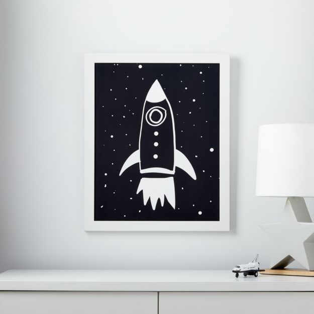 Spaceship Framed Wall Art + Reviews Crate and Barrel