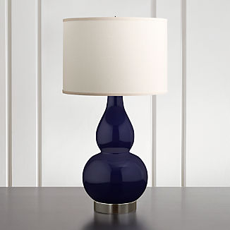 Table Lamps For Bedside And Desk Crate Barrel Spectrum Large Table Lamp With Double Gourd Ceramic And Metal Base
