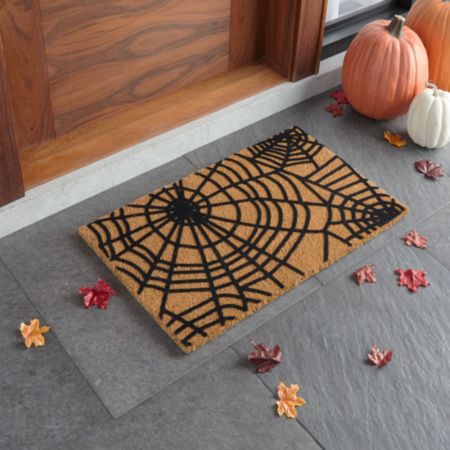 Spiderweb Halloween Doormat 18 X30