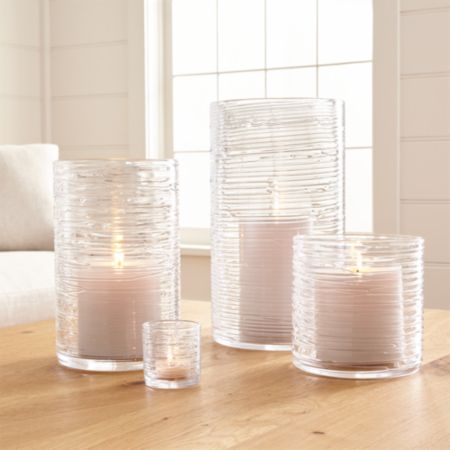 Spin Glass Hurricane Candle Holders Vases Crate And Barrel Canada