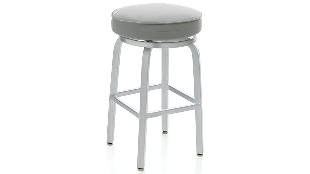 Spin Alloy Bar Stool Cushion Crate and Barrel