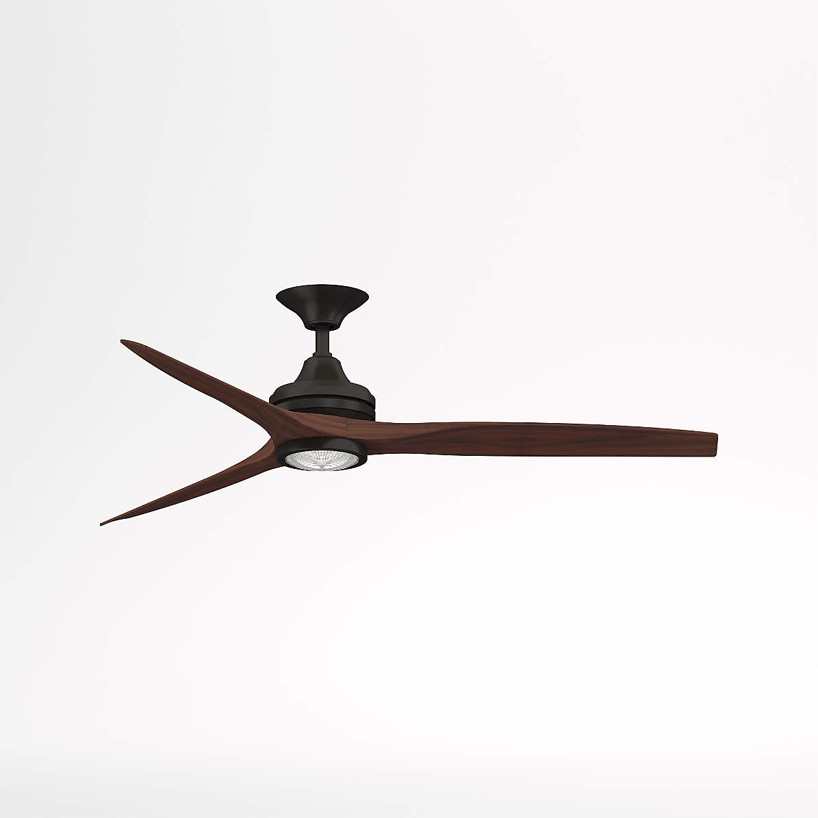 Fanimation Spitfire 48 Dark Bronze Whiskey Wood Indoor Outdoor Ceiling Fan With Led Light Crate And Barrel