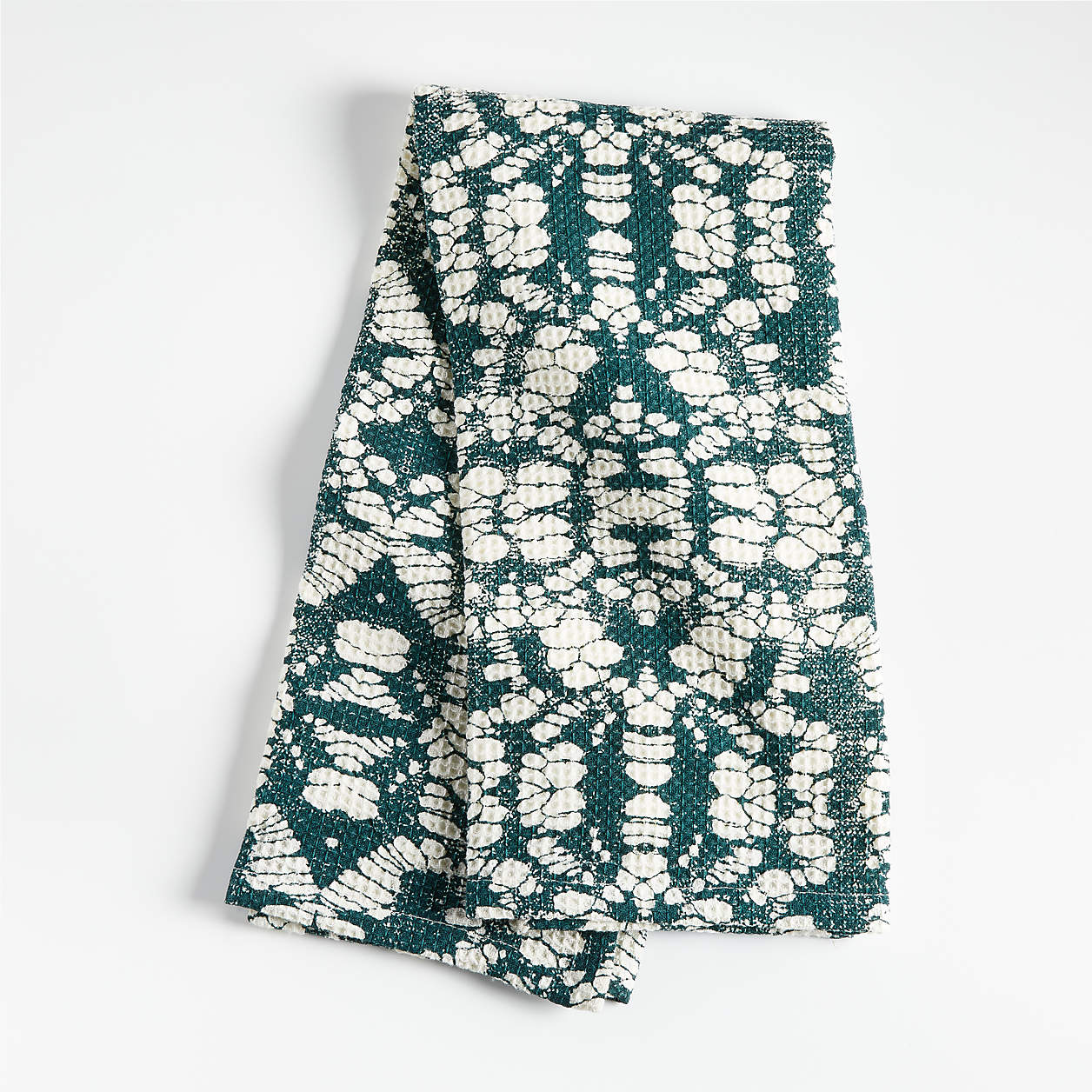 Splash Waffle Teal Dish Towels