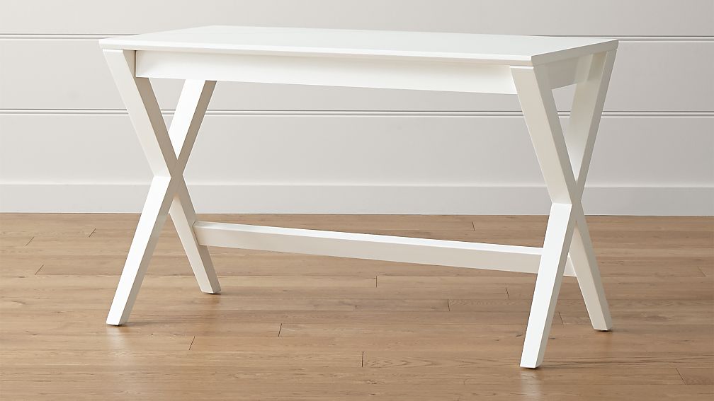 Spotlight White 48 Writing Desk Reviews Crate And Barrel
