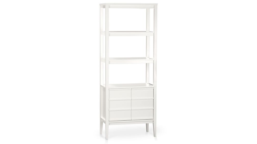 Spotlight White Bookcase Reviews Crate And Barrel