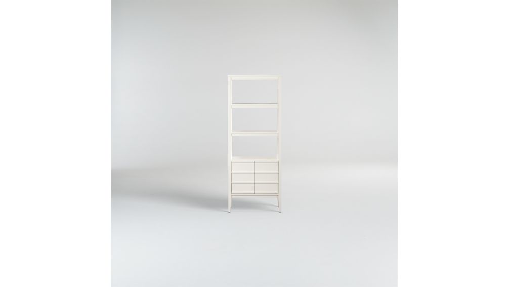 Spotlight White Bookcase Crate and Barrel