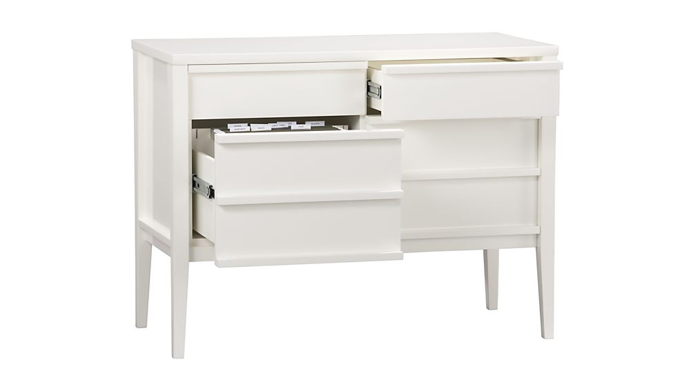 Spotlight White Credenza Crate and Barrel