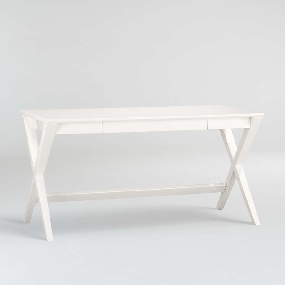 Spotlight White XLeg Desk 58" Crate and Barrel