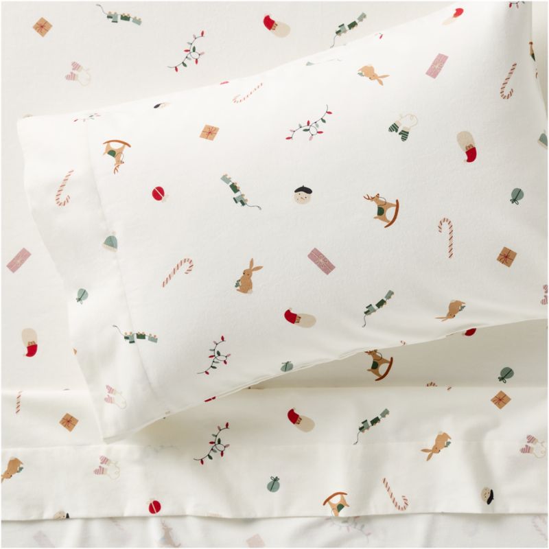 Supercozy Merry Moments Christmas 100% Organic Cotton Flannel Kids Twin Sheet Set