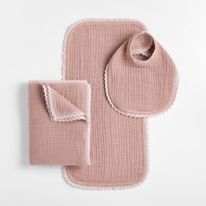 Image of Supersoft Hushed Violet Organic Cotton Gauze Serenade Gift Set