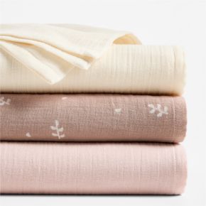 Image of Supersoft Leaf Organic Cotton Gauze Lullaby Baby Swaddles, Set of 3