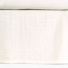 Image of Supersoft Pampas Ivory Organic Cotton Gauze Baby Crib Skirt