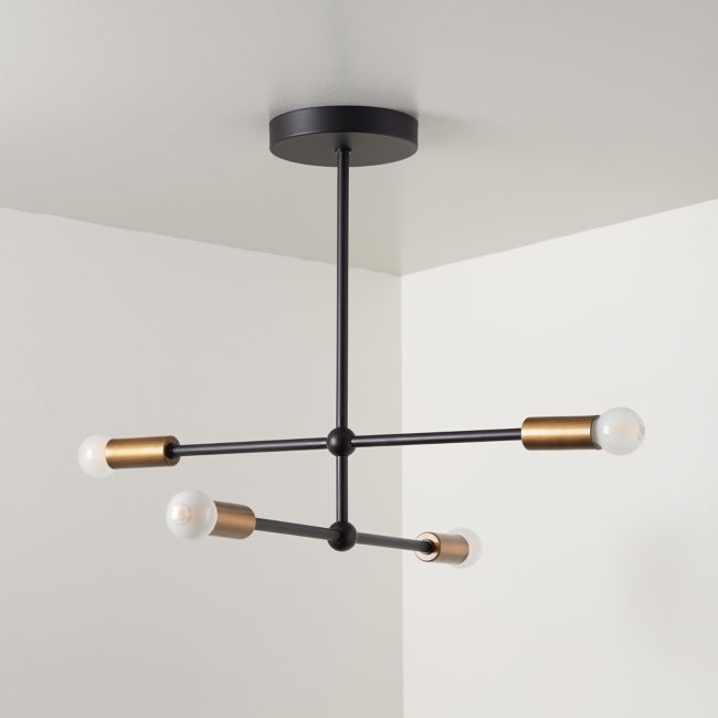 Online Designer Dining Room Sputnik Black Flush Mount Ceiling Light