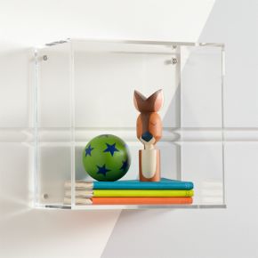 Image of Now You See It Clear Acrylic Floating Cube Shelf