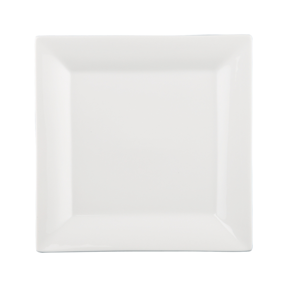 Square Rim 10.25 Large Plate Available in White $3.95