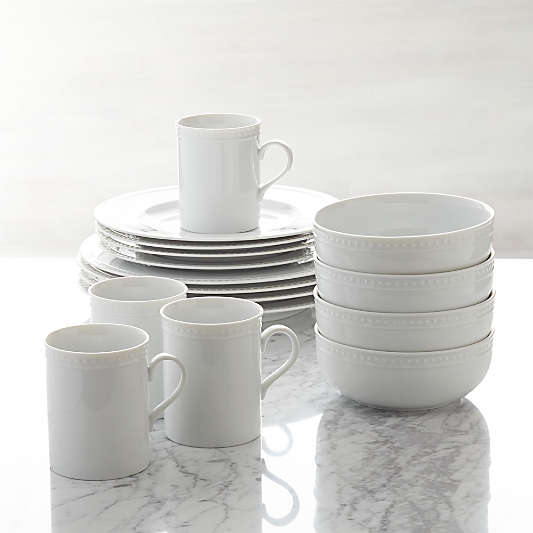 Staccato Wide-Rim Porcelain Dinnerware | Crate and Barrel