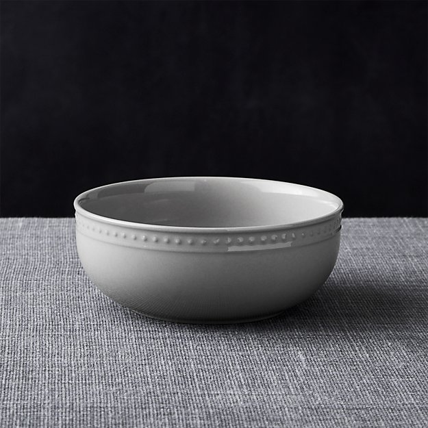Staccato Grey Cereal Bowl Crate and Barrel