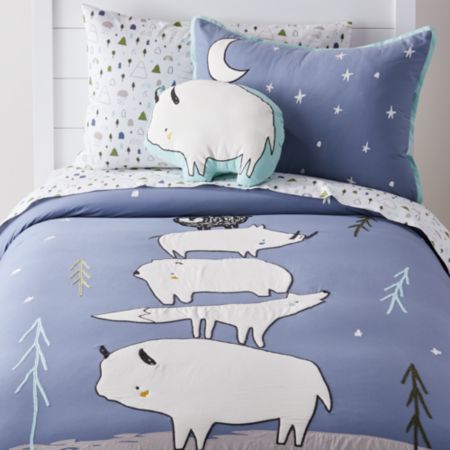 Stacked Animals Twin Duvet Cover Crate And Barrel
