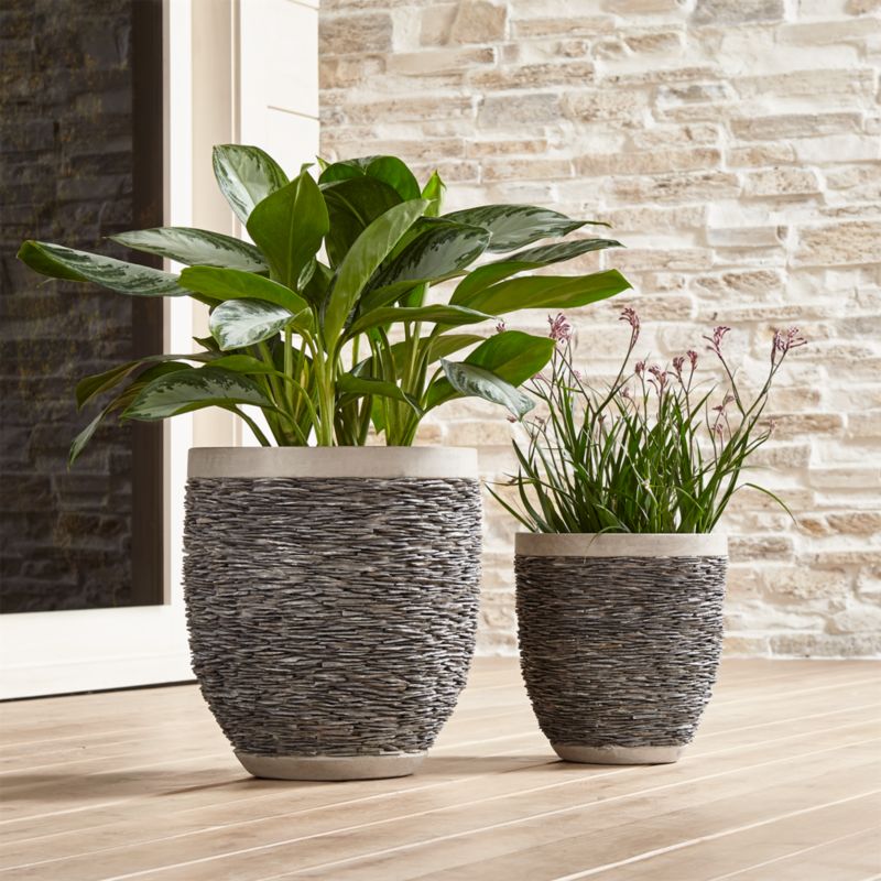 Stacked Rock Planters | Crate and Barrel