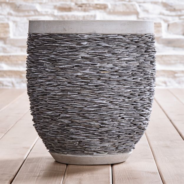 Stacked Large Rock Planter + Reviews | Crate and Barrel