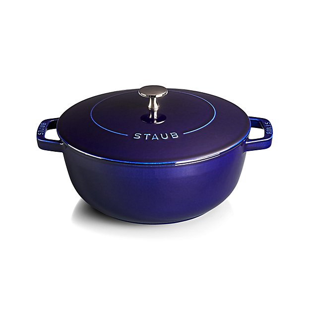 Staub ® 3.75-Qt. Dark Blue Essential French Oven | Crate and Barrel