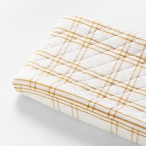 Image of Stax Savannah Yellow Organic Cotton Baby Changing Pad Cover
