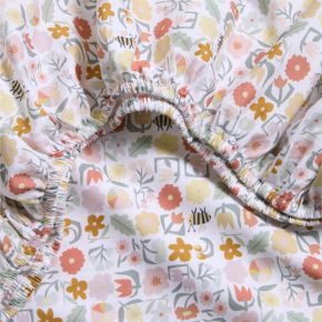 Image of Stay Cool Flora 100% Organic Cotton Baby Crib Fitted Sheet