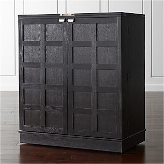 Bar Carts And Cabinets Crate Barrel Steamer Bar Cabinet
