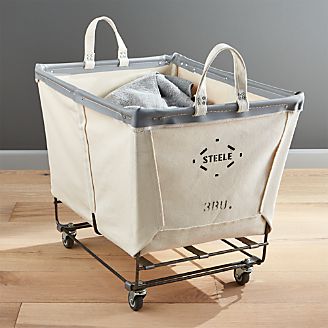Steele Rolling Laundry Basket