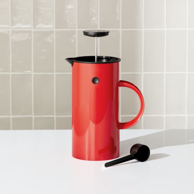 red french press