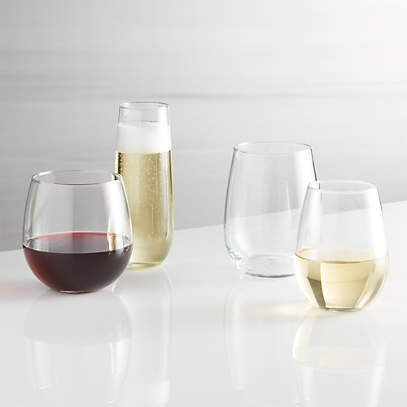 decorative stemless wine glasses