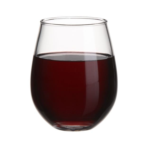 Acrylic Stemless Wine Glass + Reviews Crate and Barrel