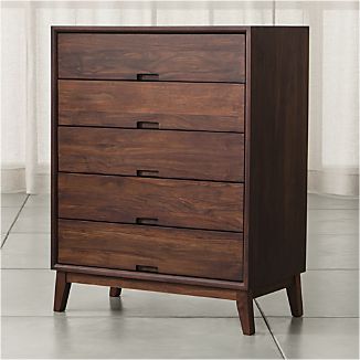 5 Drawer Dressers Chests Crate And Barrel Steppe 5 Drawer Chest
