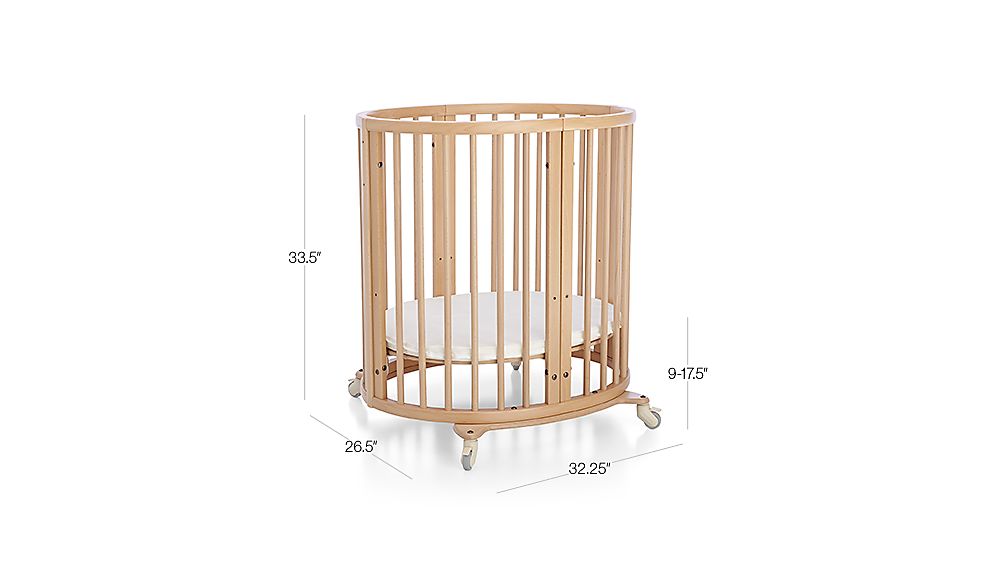 Stokke Natural Convertible Sleepi Mini Crib With Organic Cotton