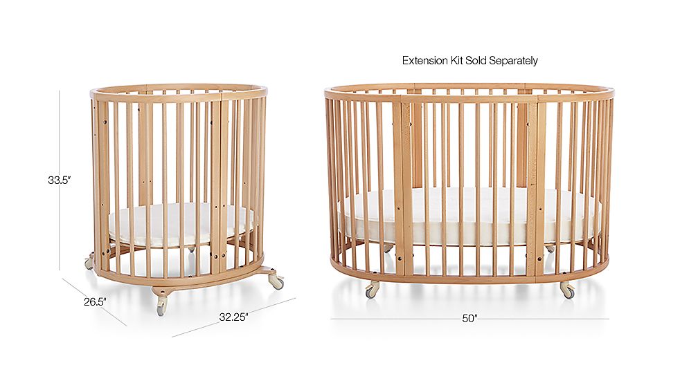 Stokke Natural Convertible Sleepi Mini Crib Extension Kit + Reviews Crate and Barrel