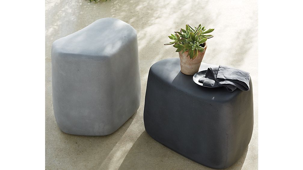 Large Stone Stool Crate and Barrel