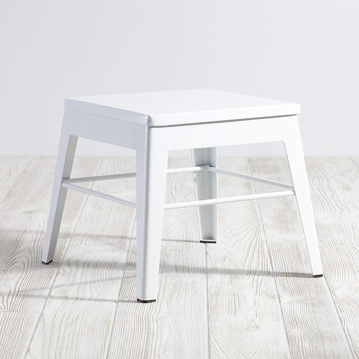 White Metal Stool Reviews Crate And Barrel