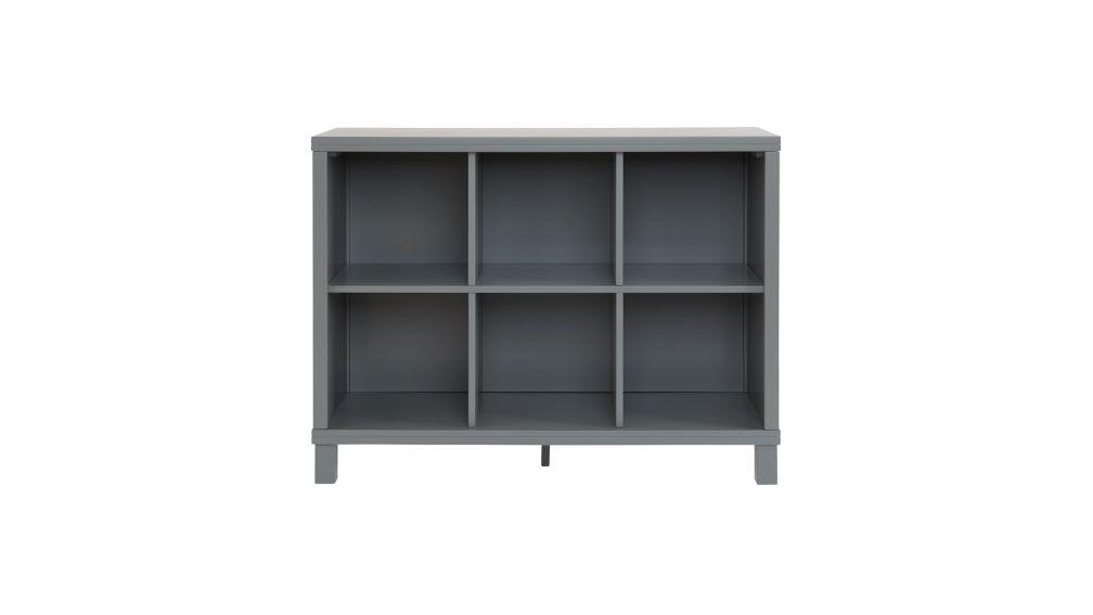 Six Cube Wide Bookcase (Grey) Crate and Barrel