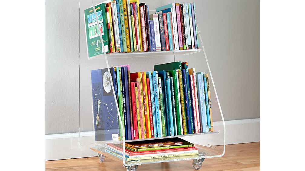 Acrylic Book Cart Reviews Crate And Barrel