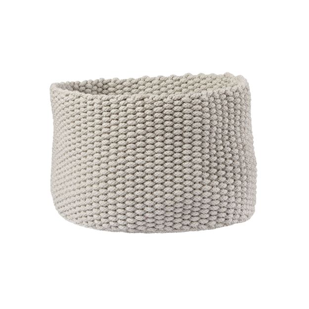 Large Khaki Kneatly Knit Rope Storage Bin + Reviews | Crate and Barrel