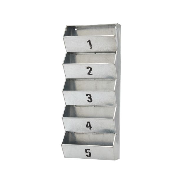 Stacking Five Drawer Galvanized Wall Bins Crate and Barrel