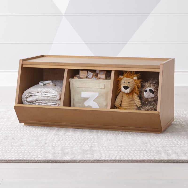 wood toy storage bins